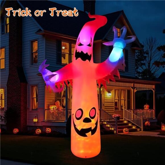 12 FT Halloween Decorations Outdoor, Halloween Inflatables Ghost Decoration, - Picture 5 of 7